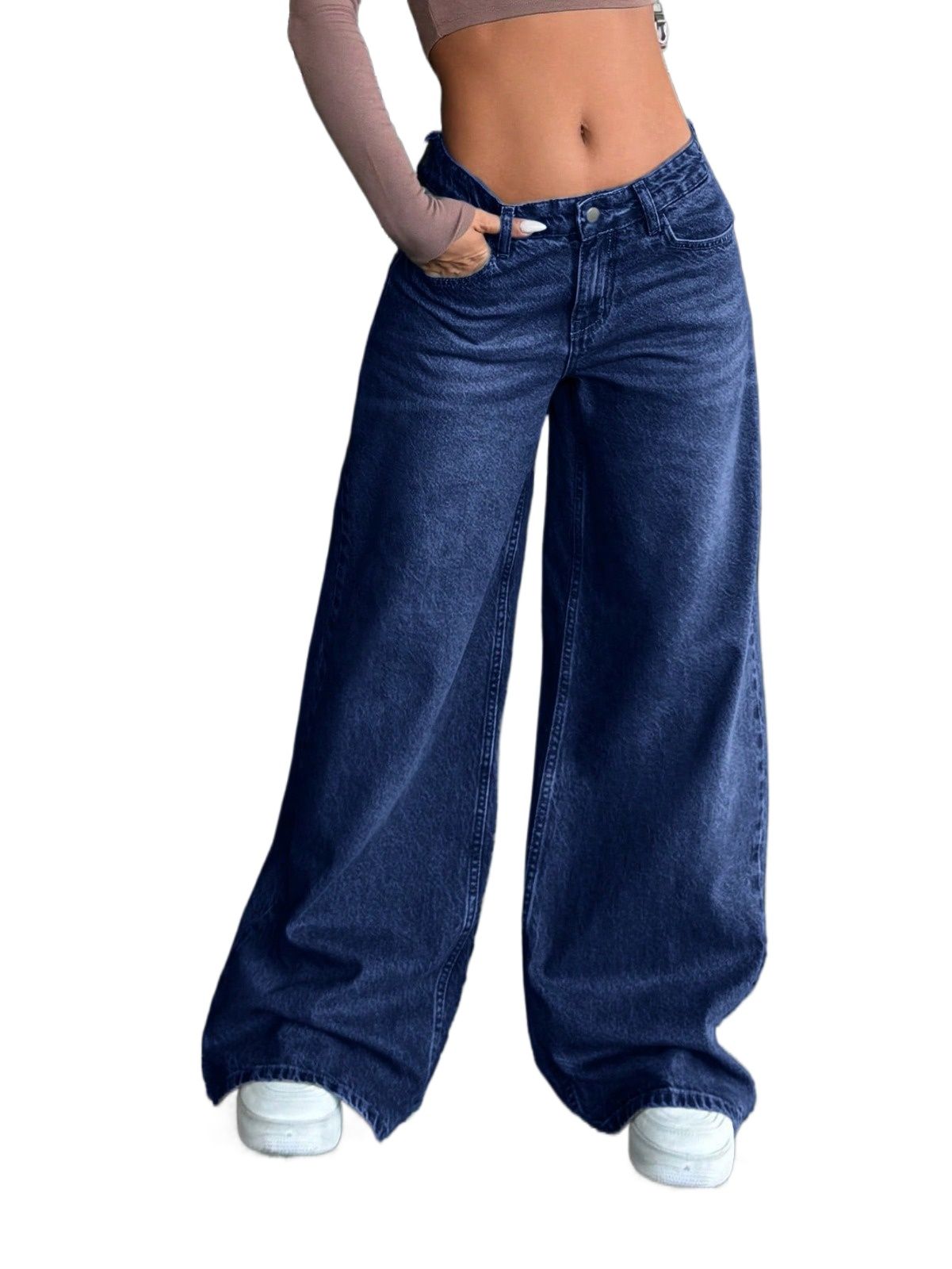 Wide Leg Baggy Relaxed Straight Loose Bottom denim jeans pants