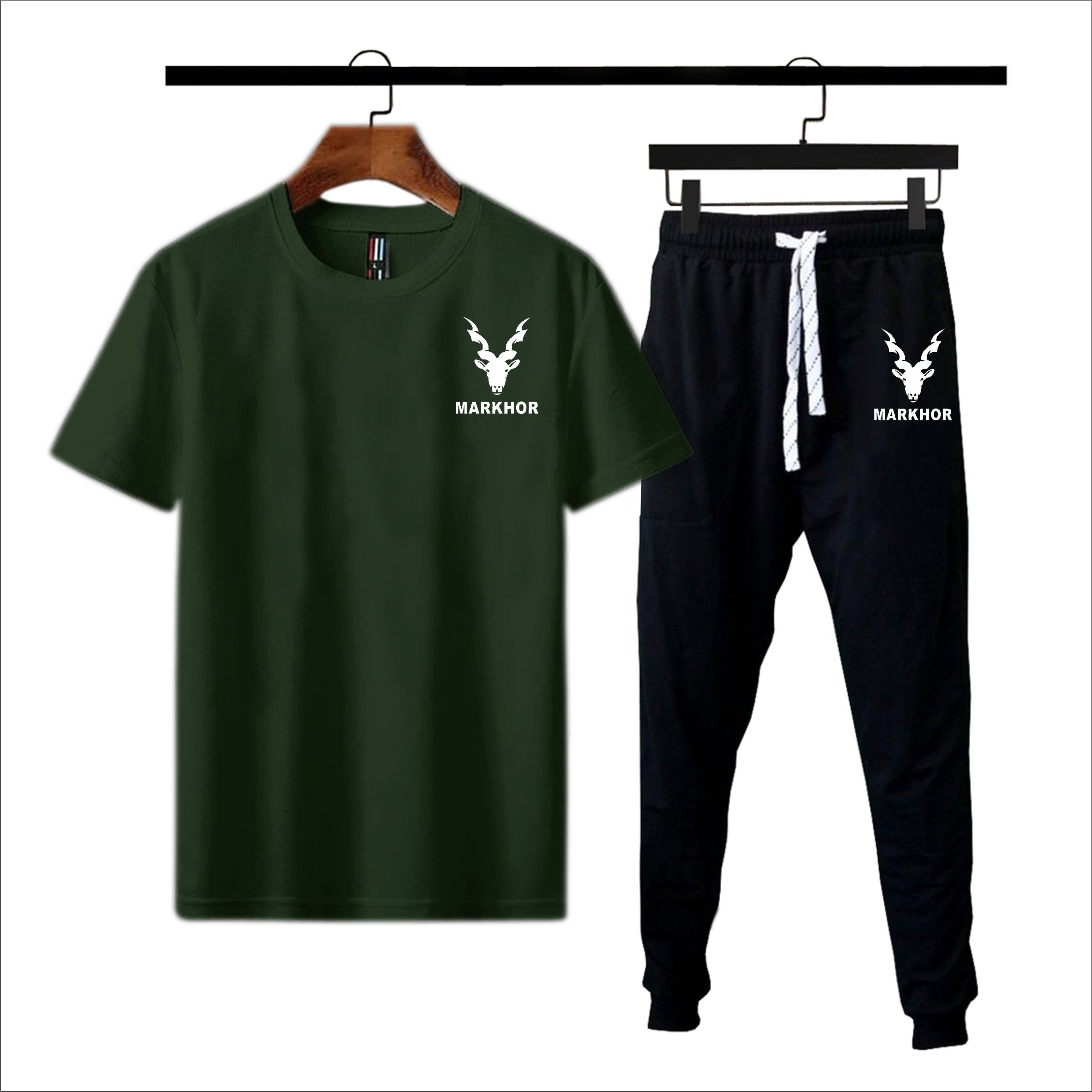 Markhor Printed Summer Tracksuit Trouser & T Shirt For Men round neck half sleeves t-shirt for men & boys