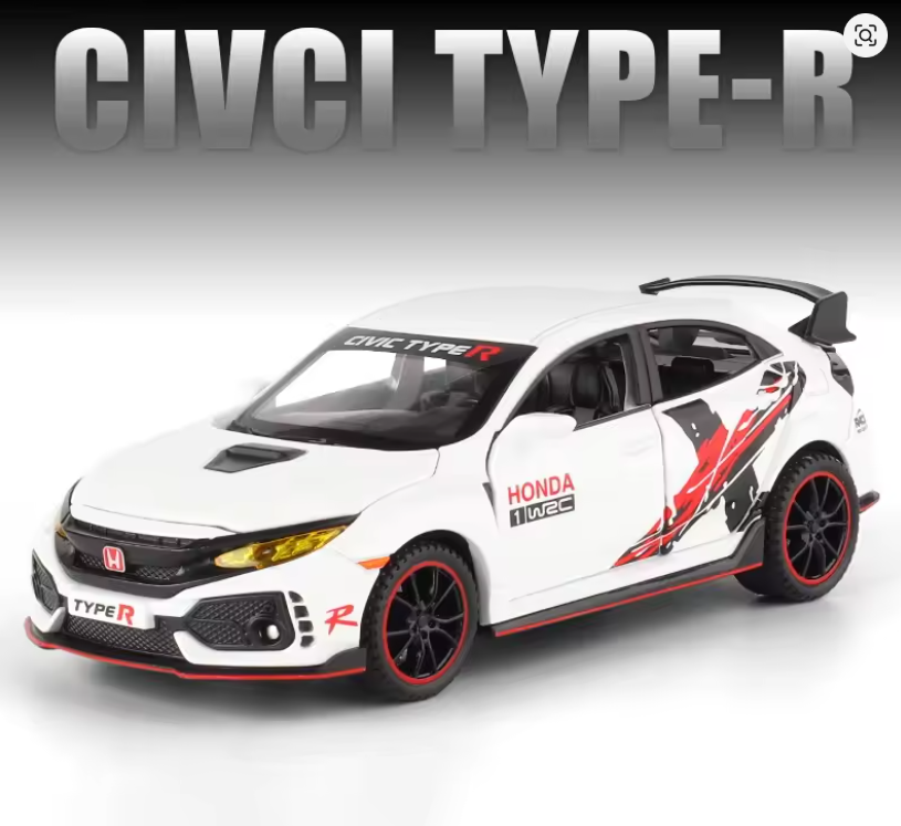 1:32 Honda Civic Type-R Diecast Alloy Model Car | Metal Body | Sports Hatchback Toy | Collector Model