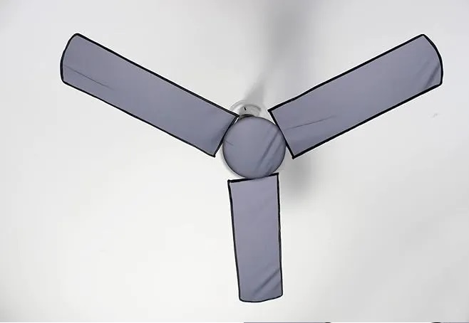 Ceiling Fan Covers with Motor Cover Grey/Black 4 Pcs fan cover Washable & Dustproof