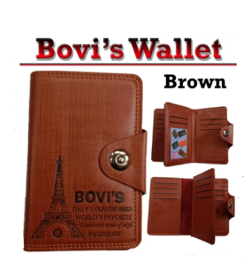 Orignal Bovi's Wallet PU Leather Wallet and Card Holder Premium Quality Purse for Boy Girl Men & Women Ladies - Best Luxury Brand Fashion Wallet For Businessman