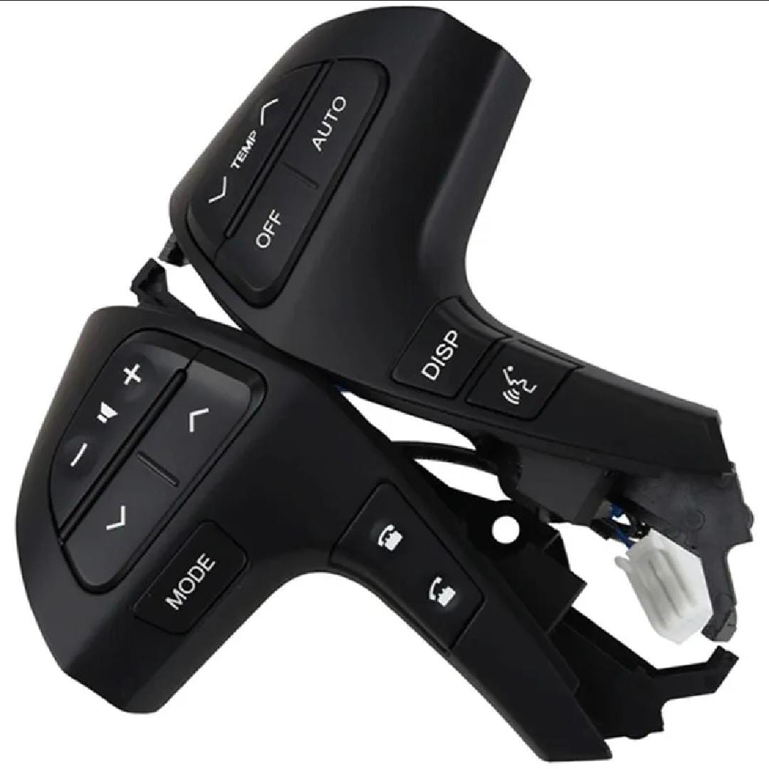 Toyota Corolla Altis 2009-2014 Multimedia Steering Buttons Matte Black ...