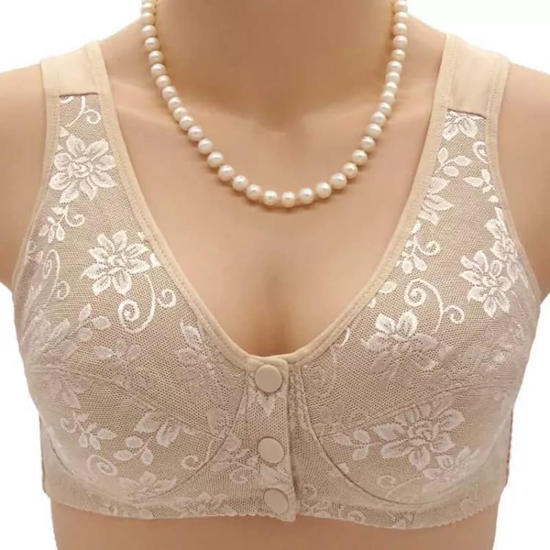 Front Open Wide Strap Non Padded Non Wired Maternity Nursing Bra Plus Size