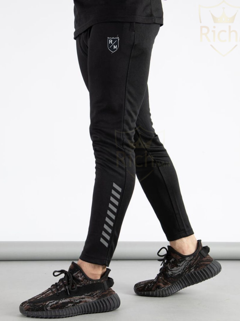 Reflactive MEN'S BLACK SOLID REGULAR FIT joggers Pants for Men's Gym