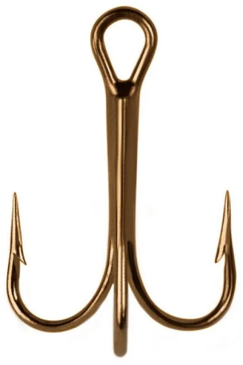 Mustad & Sons 3551 Bronzed Treble Fishing hooks/Treble hooks 02 & 04 Number