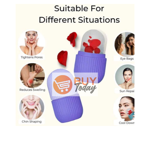 BEAUTY ICE ROLLER FOR FACE MASSAGER & EYE REUSABLE FACE ROLLERS FACIAL ROLLER BOX FACE ICE ROLLER TO ENHANCE SKIN GLOW, SHRINK & TIGHTEN PORES
