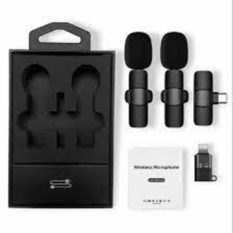 K8 single & dual  Wireless Microphone Mic Universal Plug & Play - Audio Mic for Live Game Video Shooting Streaming Vlogging Mic Video FOR TYPE C, IOS & MICRO Ports