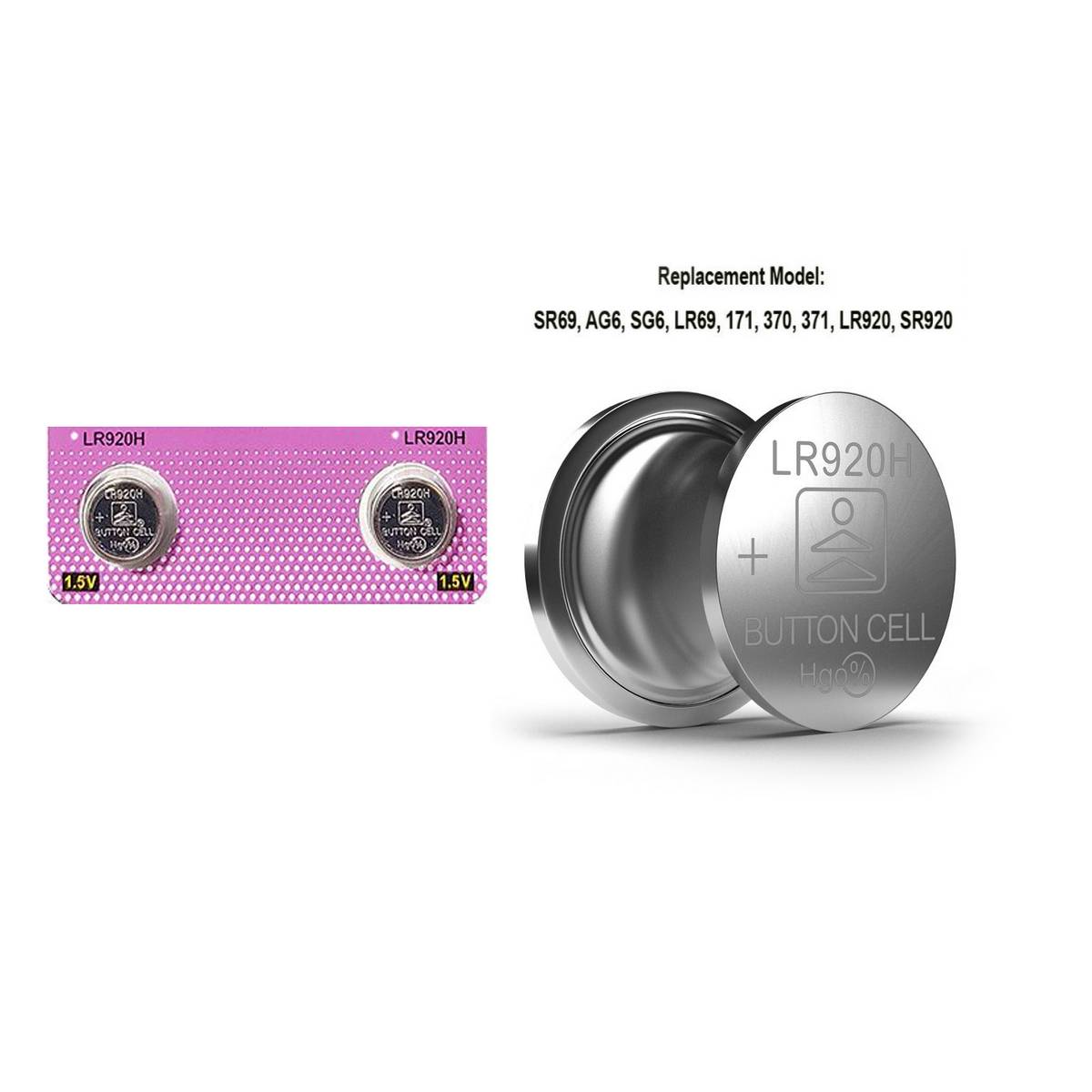 2 Pcs 371, SR920SW, AG6, LR920H, 371A Button Cell 1.5V Alkaline Battery all  are same model: Buy Online at Best Prices in Pakistan | Daraz.pk