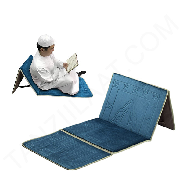 Foldable Muslim Prayer Rug With Backrest Portable Islamic Prayer Mat &Amp; Seat For Travel