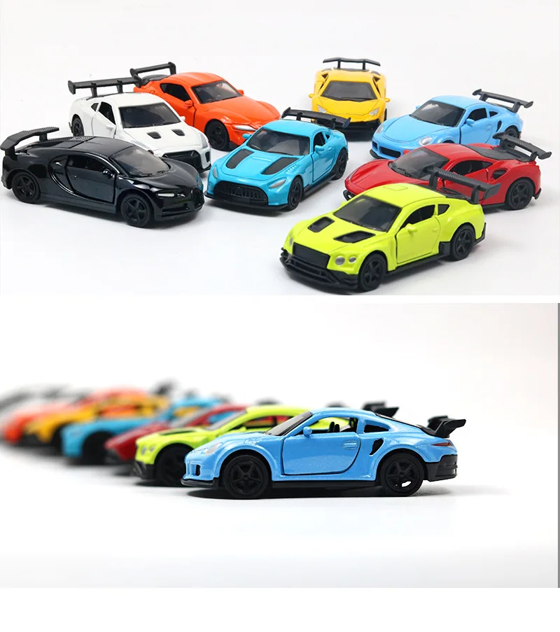 Alloy Model Simulation Sports Car Toy Vehicle Ferrrar Pull and Back Collection Nissan GTR / Lamborghini/ Bughatti / Toyots Supra/ Porsche/ ( 1 piece)
