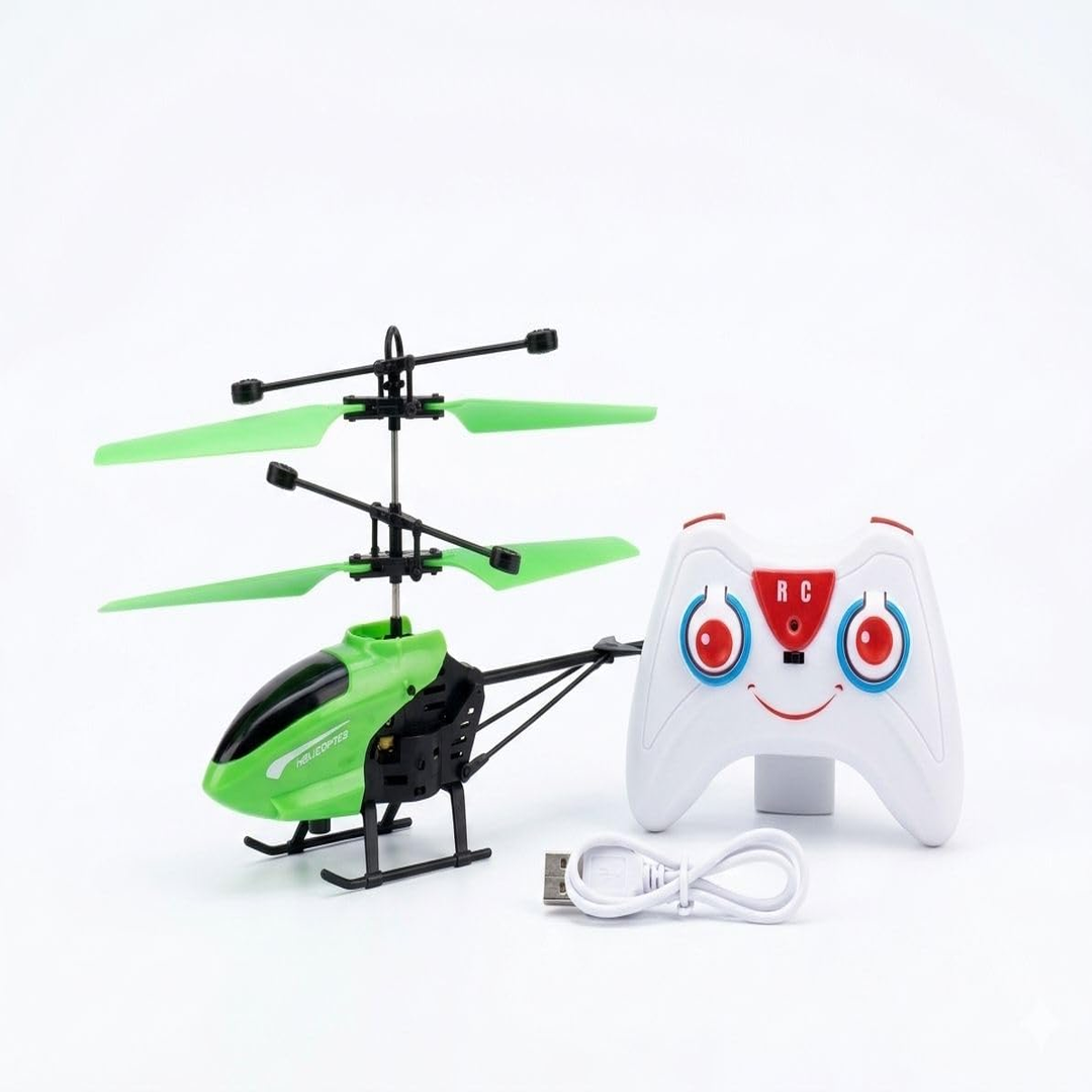 Remote Control RC Helicopter Toy Rechargeable USB Charging LED Light Flying Helicopter for Kids Boys Girls Indoor Gift