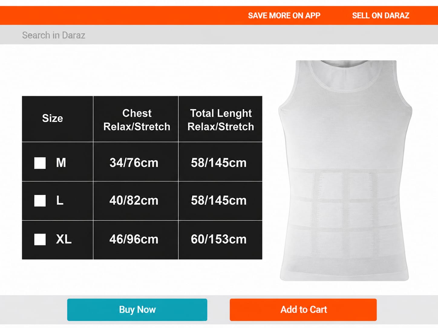 Slim N Lift Body Shaper Vest for Men – Compression Slimming Undershirt for Tummy Control & Back Support – Black/White