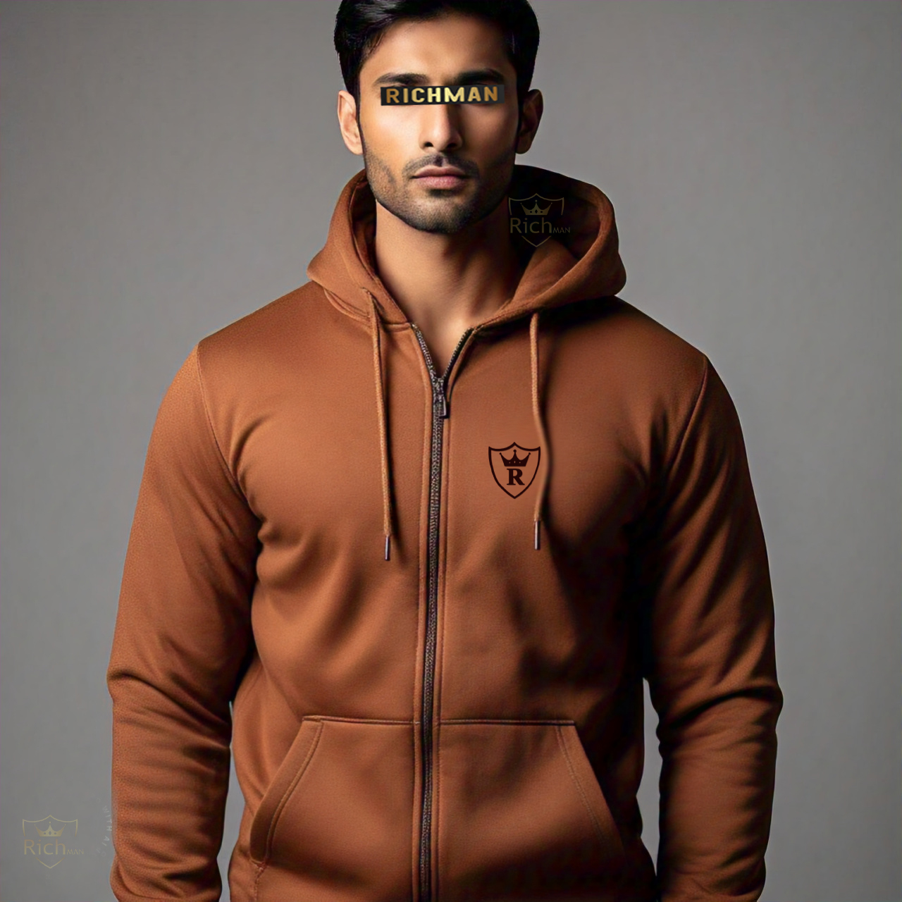 Winter Warmth Richman Tracksuit: Hoodie and Trouser for Men and Boys