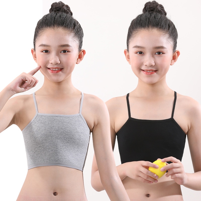Happier】Hot Sale Fashion Brafor Girls Breathable Young Girls Solid Soft  Cotton Bra Puberty Teenage Breathable Underwear Sport Training Bras For 8 9  10 11 12 13 14 Years