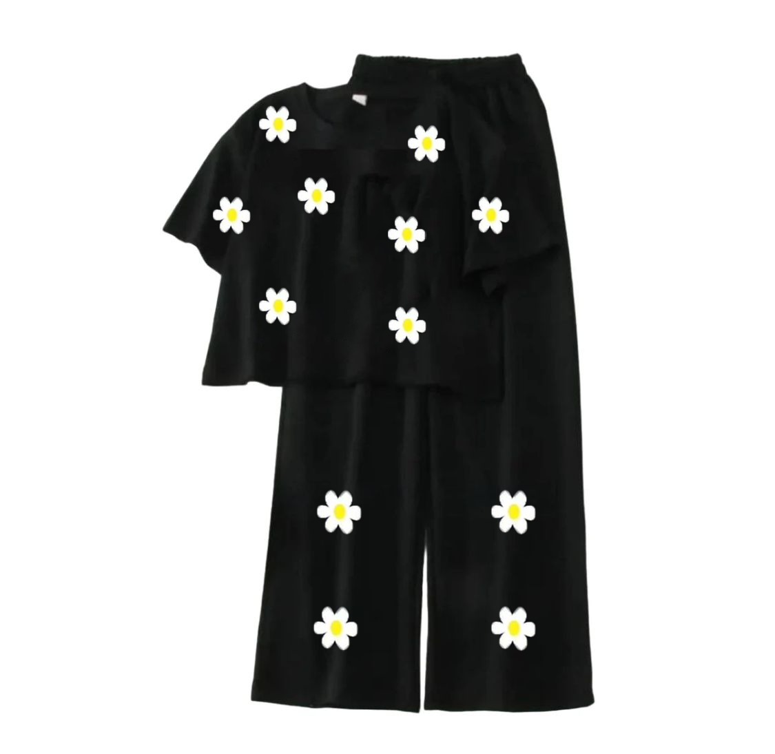 Crop Top and Flapper Trouser Ensemble for Women and Girls
