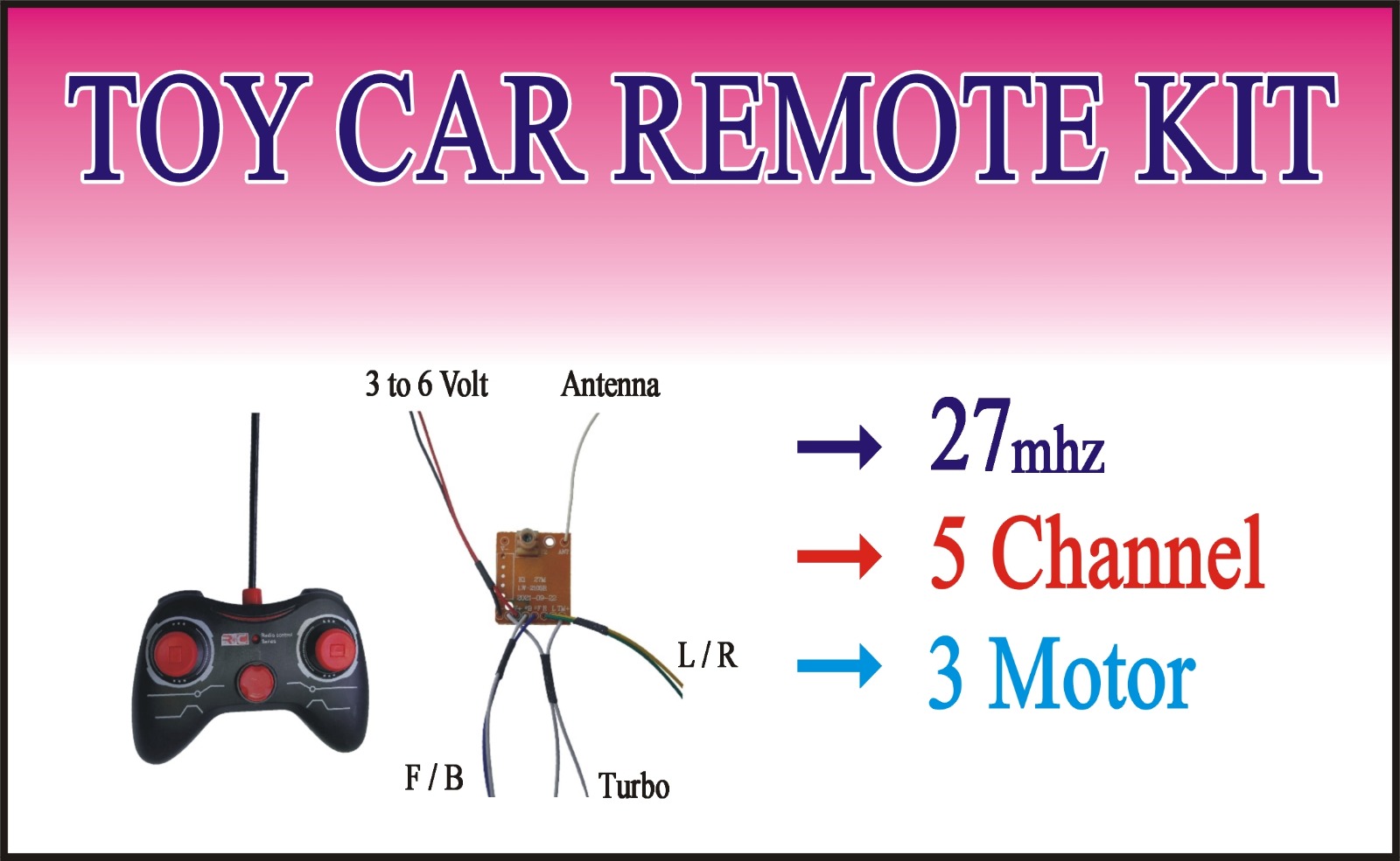 Children Kids Electric Cars Remote Controller Kit.