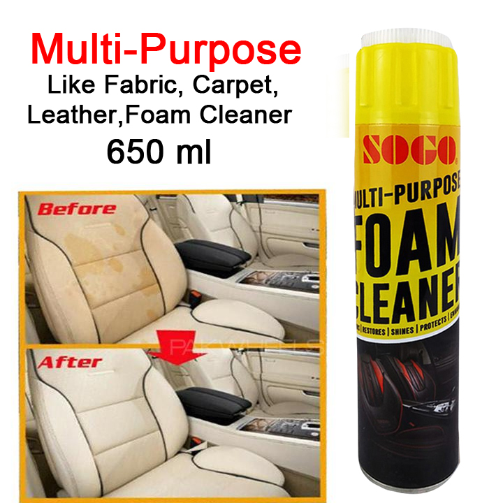SOGO Multi-Purpose Foam Cleaner – 650ml With Microfiber Cloth & Pad