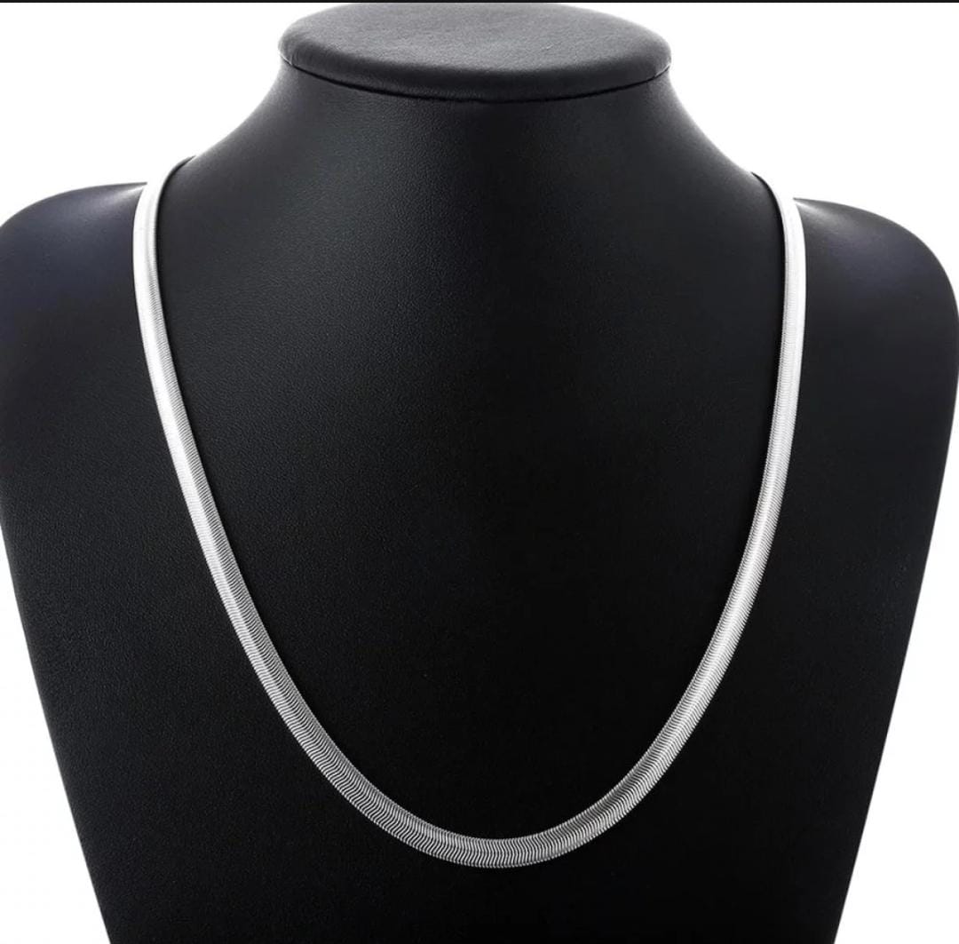 Snake Chain Silver 2 Years Colour Warranty 100% Stainless Steel- 22 Inches