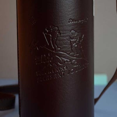 800Ml Sus304 Stainless Steel Water Bottle Insulated Thermos Hot &Amp; Cold Vacuum Flask With Leather Cover