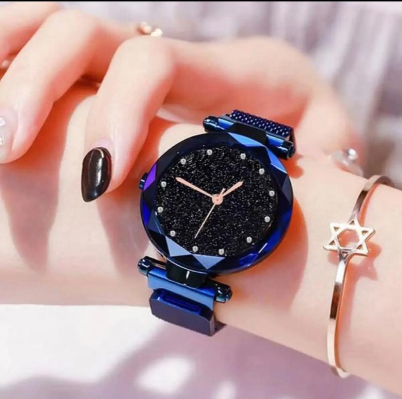 Watch For Women Stainless Steel Magnet Strap Watch For Girls