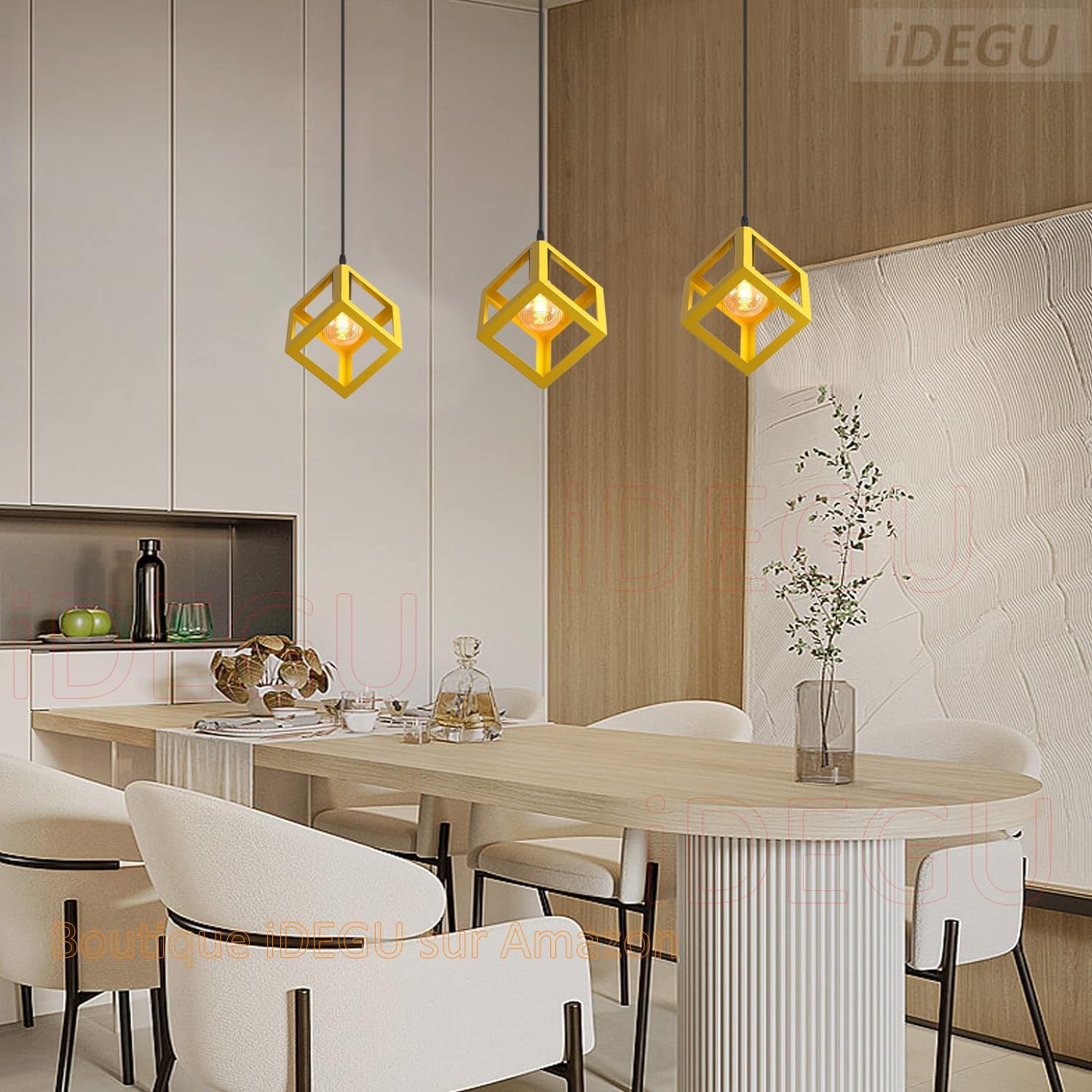 New Square Cube Hanging Light , Ceiling Light , Ceiling Lamp, Pendant Lamp, Pendant Light For Home, Office, TV Lounge, Bed Room, Led Light, Led Bulb, Filament Bulb (BULB NOT INCLUDED)