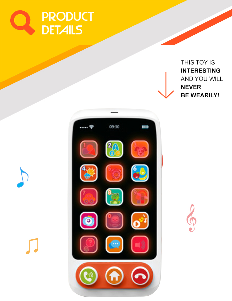 Huanger Music Baby Smart Cell Phone Toy Mobiles Phone