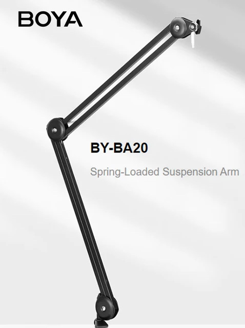 Boya BY-BA20 Spring Loaded Suspension Arm For Podcasting Broadcastion ...