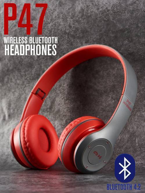 P47 Wireless Headphones Bluetooth Stereo Head phones Foldable Headset with Mic Wireless Built-in Mic compaible for all Android Devices and PC