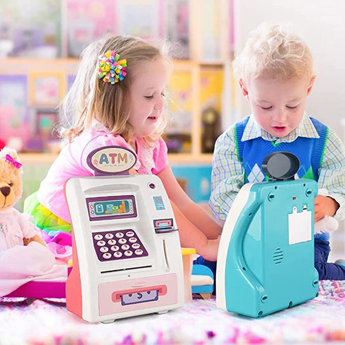 ATM Piggy Bank for Boys,GIRL, Mini ATM Piggy Bank for Real Money