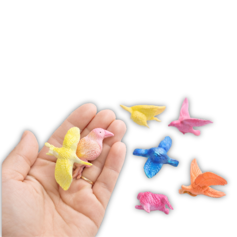 Realistic Rubber Bird Toy Set (2 to 3 Inches) – Simulated Bird Figures for Kids – Educational Animal Models for Learning, Pretend Play & Nature Exploration