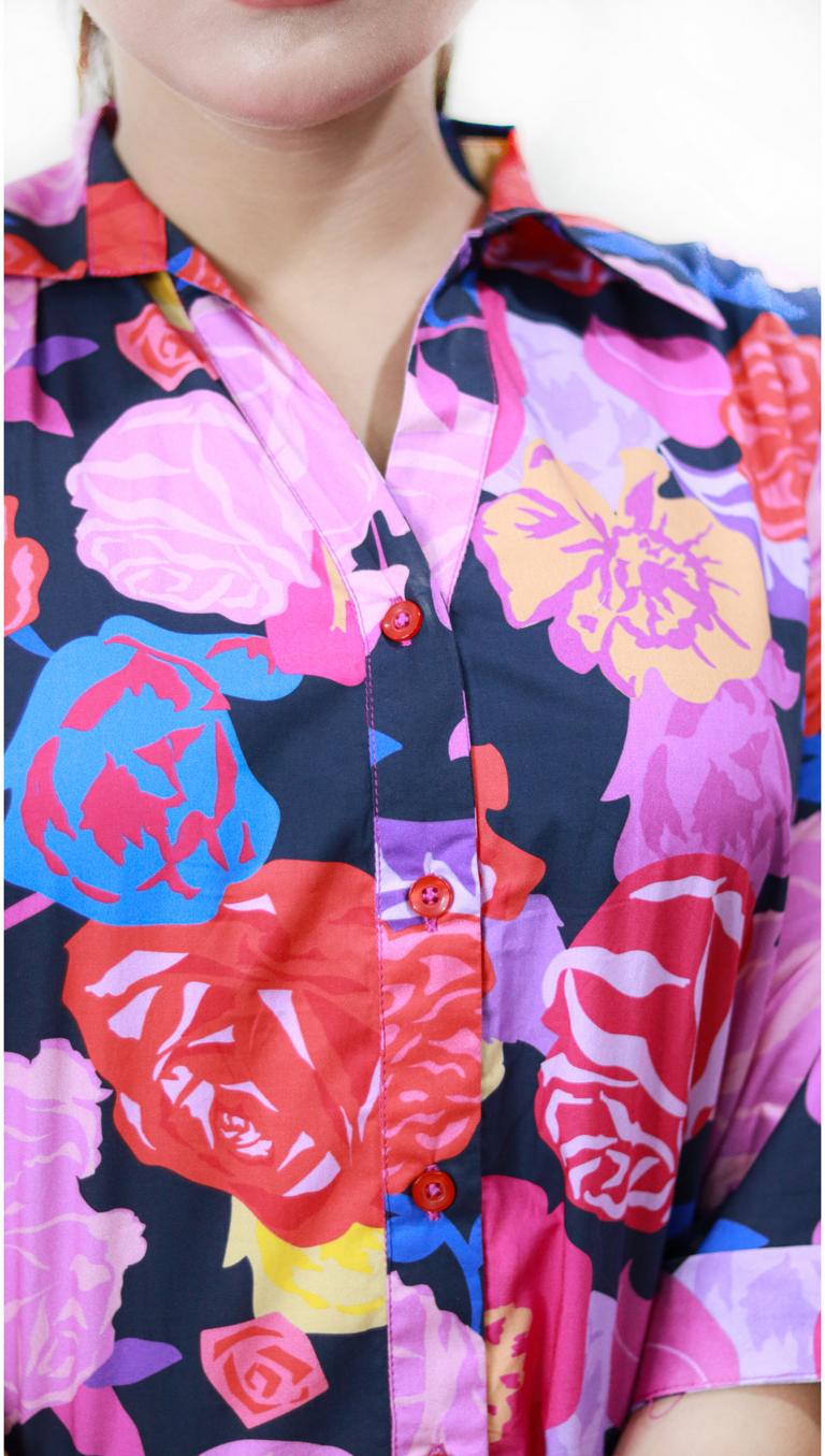 Women top/Shirt/Blouse/Digital Printed Shirt