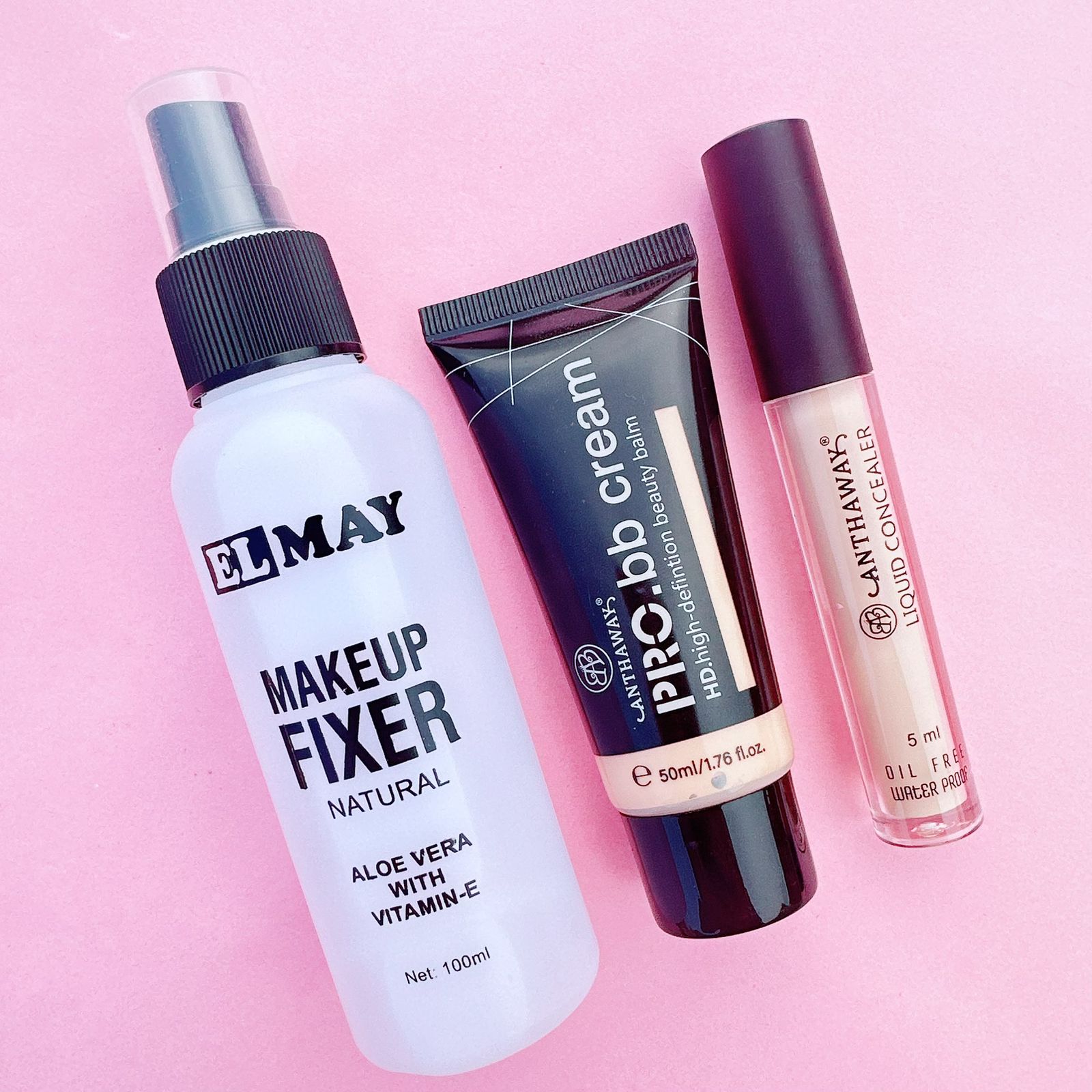 ELMAY 3Pcs Makeup Deals - ELMAY Makeup Fixer + AnthaWay  Foundation Tube + AnthaWay Concealer