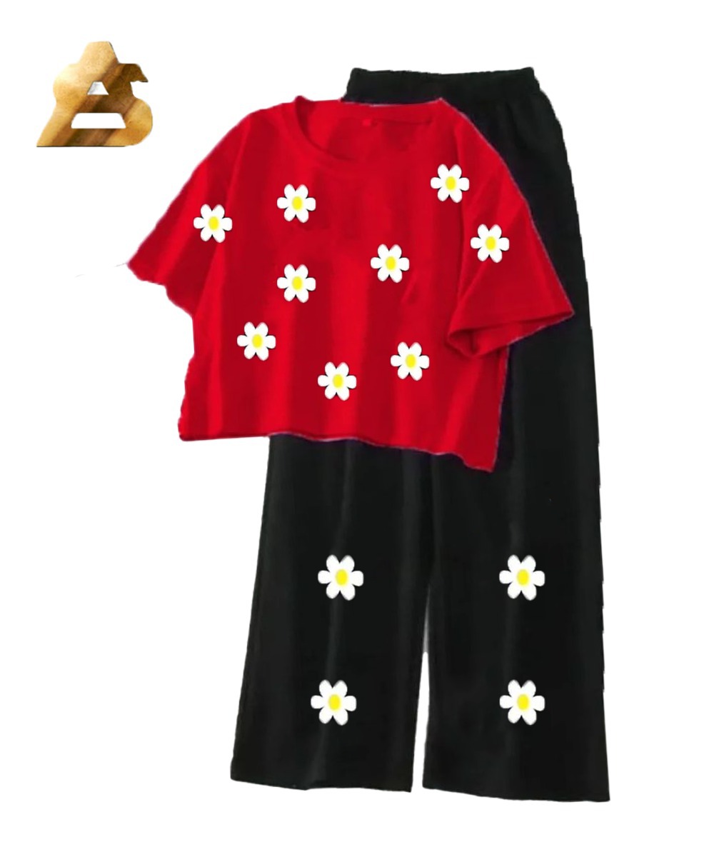 Crop Top and Flapper Trouser Ensemble for Women and Girls