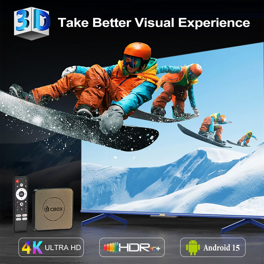 【Highly Recommended】CBOX C1000 and C1000 Pro Android TV BOX | Original 2GB RAM & 8GB ROM (Showing 8GB +128GB)| Android 15 | Bluetooth | voice Remote | Including Movies, & Webseries apps | Set top Box Smart TV by Al-Buraq Tech Zone