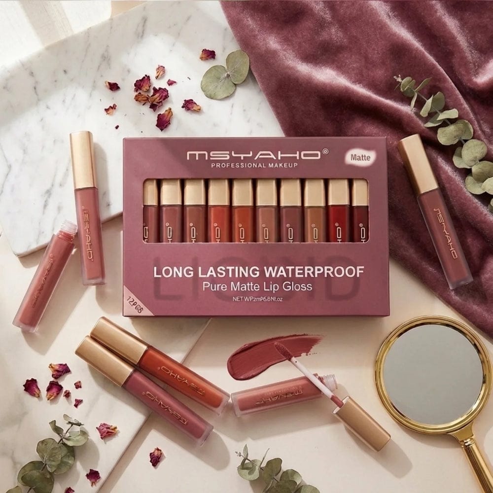 MSYAHO 12pcs Matte Lipgloss Set