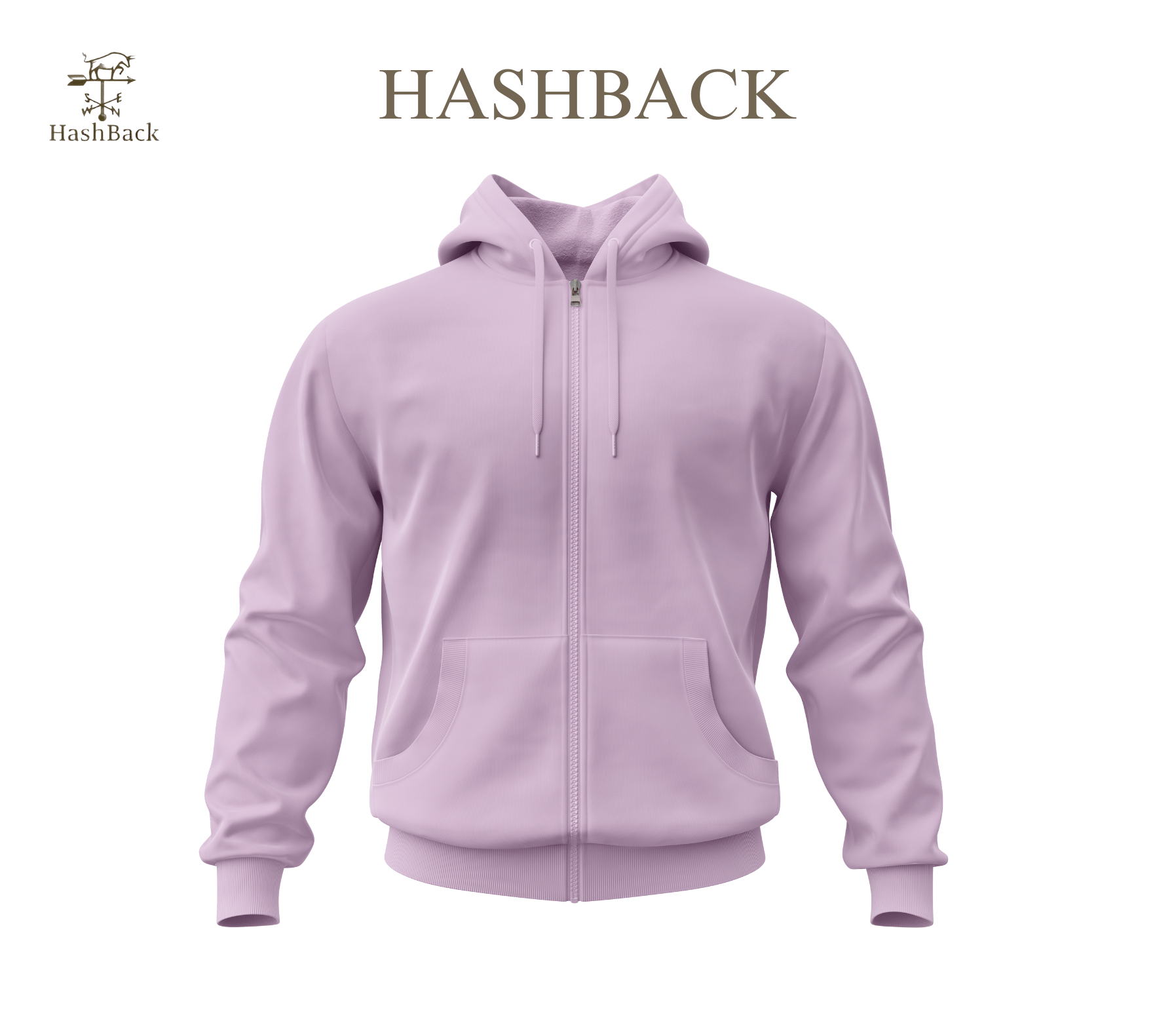 HashBack Plain Zipper Hoodie for Men & women