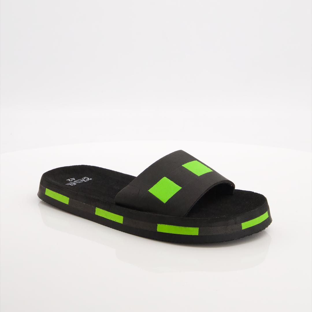 Black Camel Slippers For Men Box Slides For Men