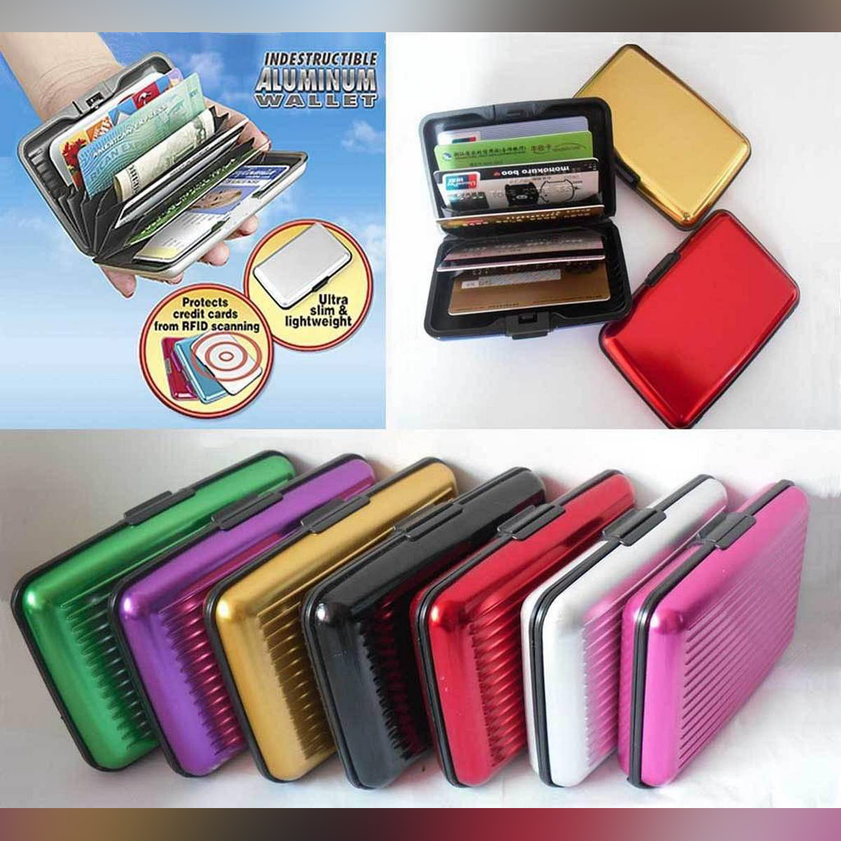 Ultra Slim Aluma Wallet Card Holder For Men & WOmen (Ayesha Gul Collection)