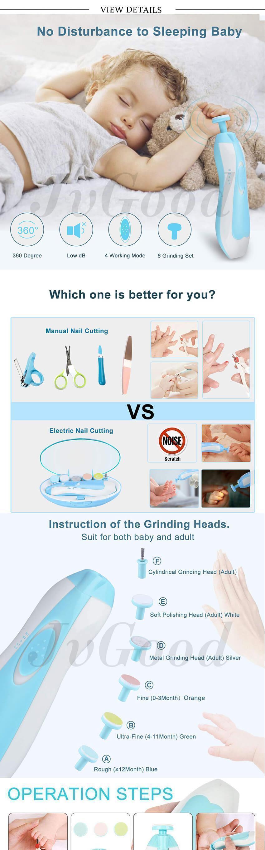 6 in1 Electric Adult & Baby Nail Clipper Nail Cutter Manicure