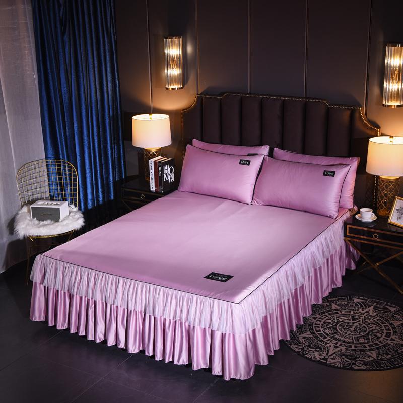 Dark Green Bed Skirt Queen Hanaposy