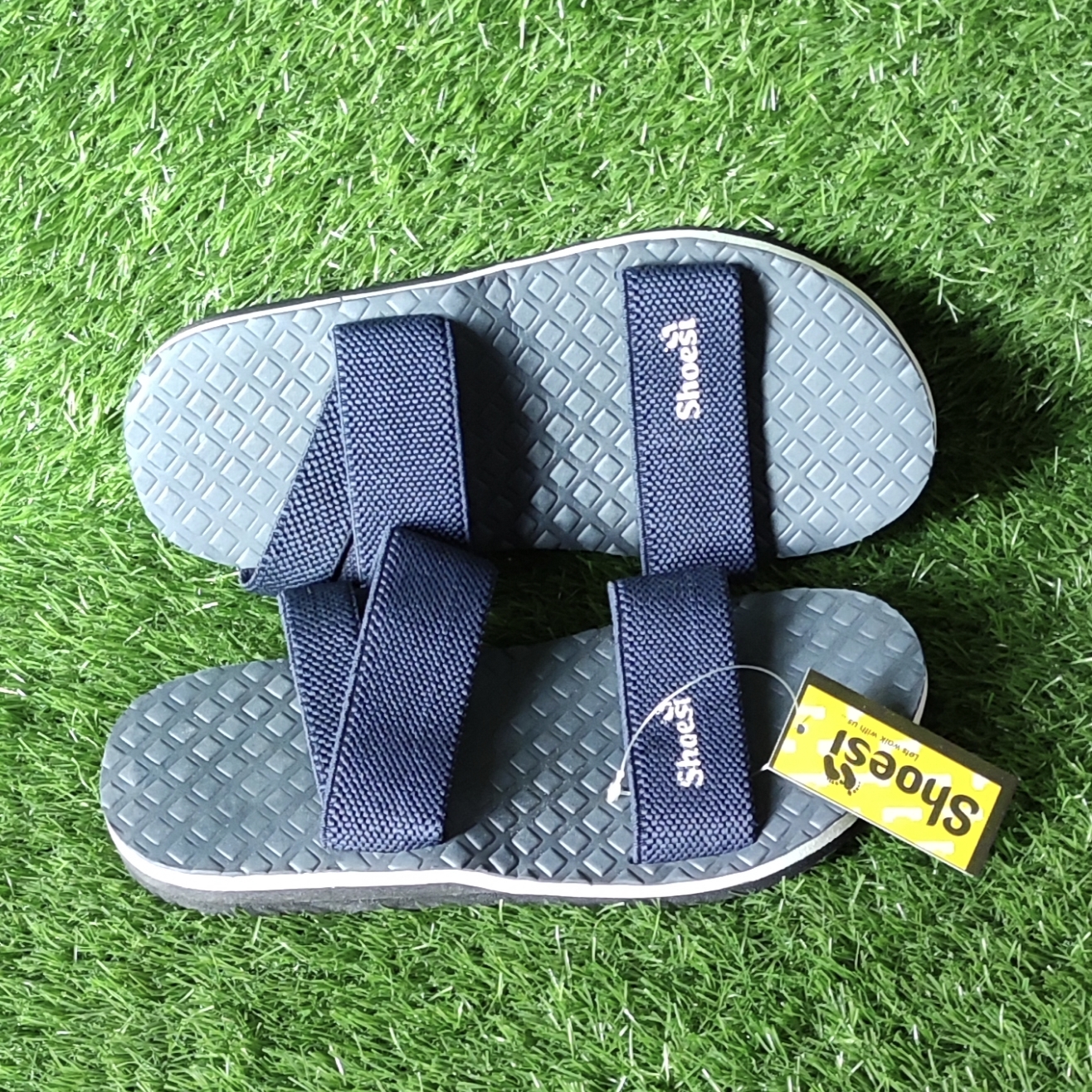 Attractive Dark Blue Cube Sandals For Men