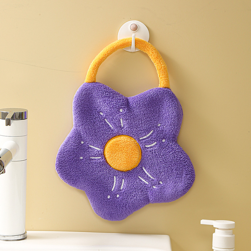 Cute Microfiber Hand Towel Absorbent Kitchen Dishcloth Soft Thickened