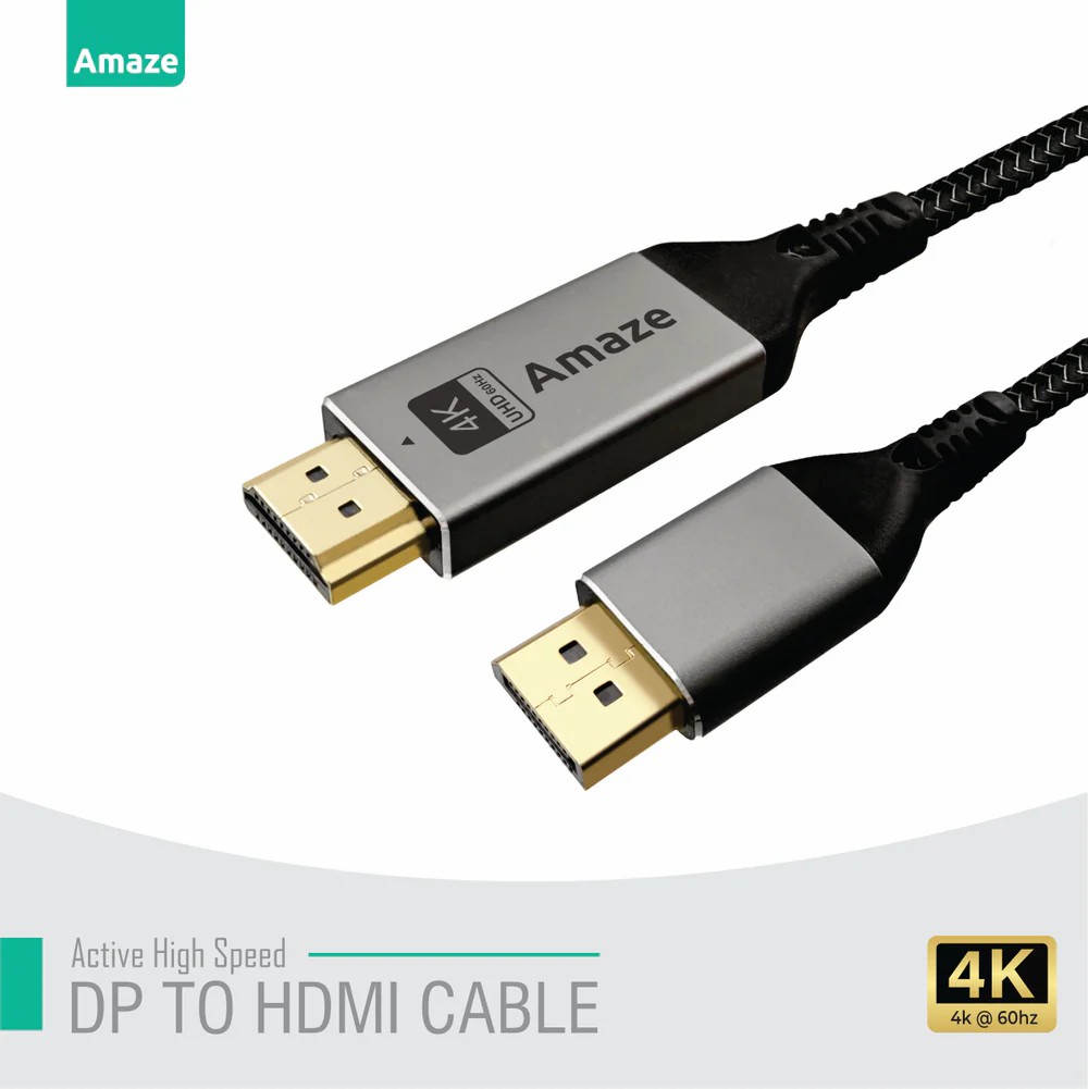 Amaze A815 DP to HDMI 4K Cable 2m 4k@60hz Display Port to HDMI Converter 4K Cable 6 19a99994494368f33c2883b64d70e588