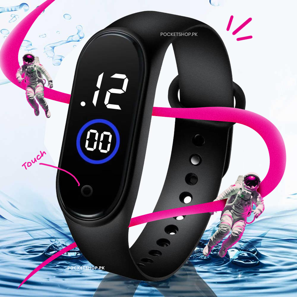 Touchscreen LED Watch For Kids Boys and Girls Waterproof Smart Silicon Watch for Children price in Pakistan