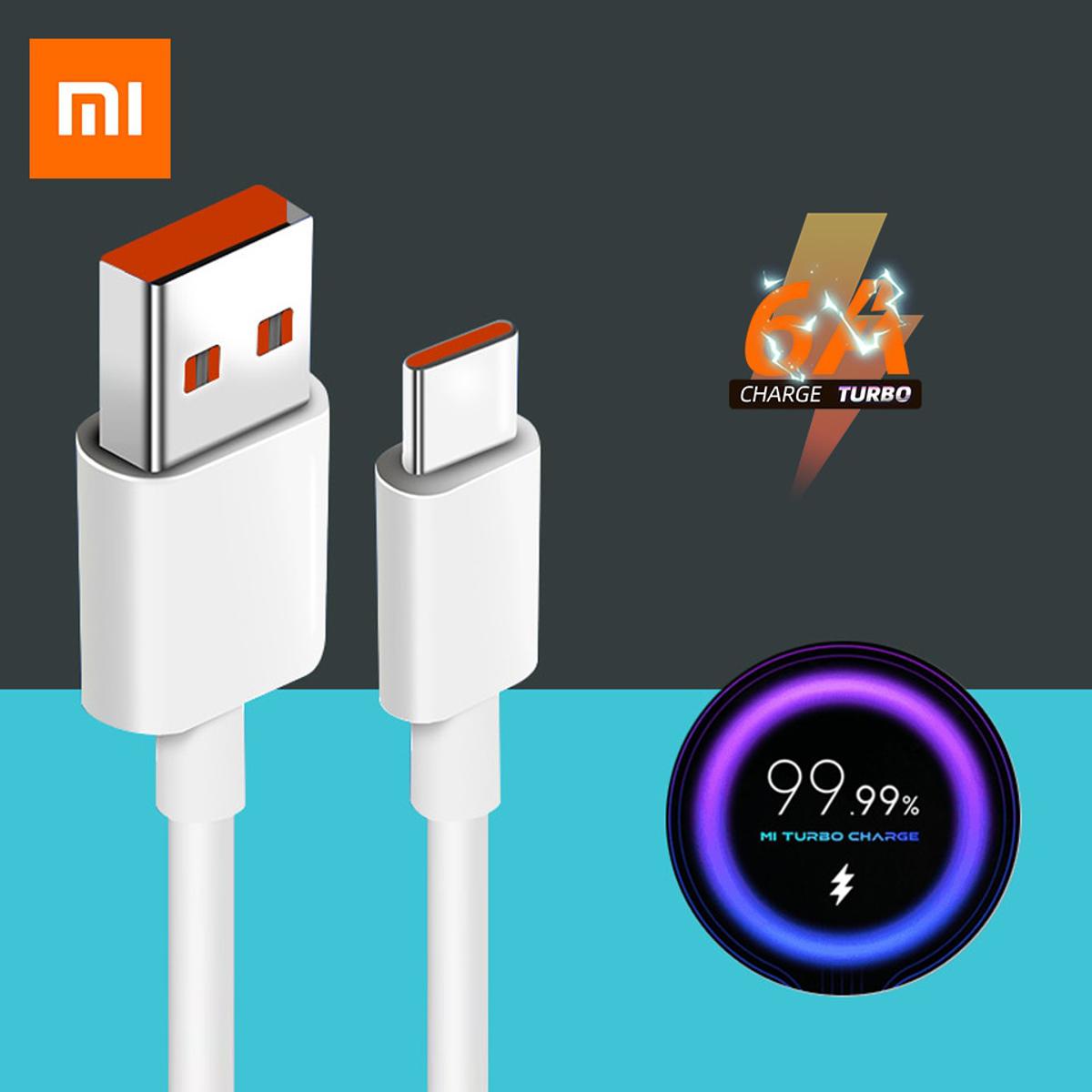 Original Xiaomi 6A USB Type-C Super Fast Charging Turbo Charging Data Cable for Xiaomi Mi 10 / 10T POCO X3 NFC for Galaxy Note S20 ultra Huawei Mate 40 Pro One Plus 8 Pro price in Pakistan