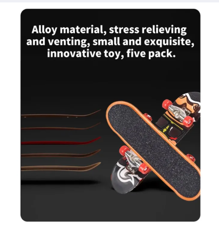01 Pcs Alloy Finger Skateboard Fingerboard with Pressure Relief and Venting Function Fingertip Skateboard Toy
