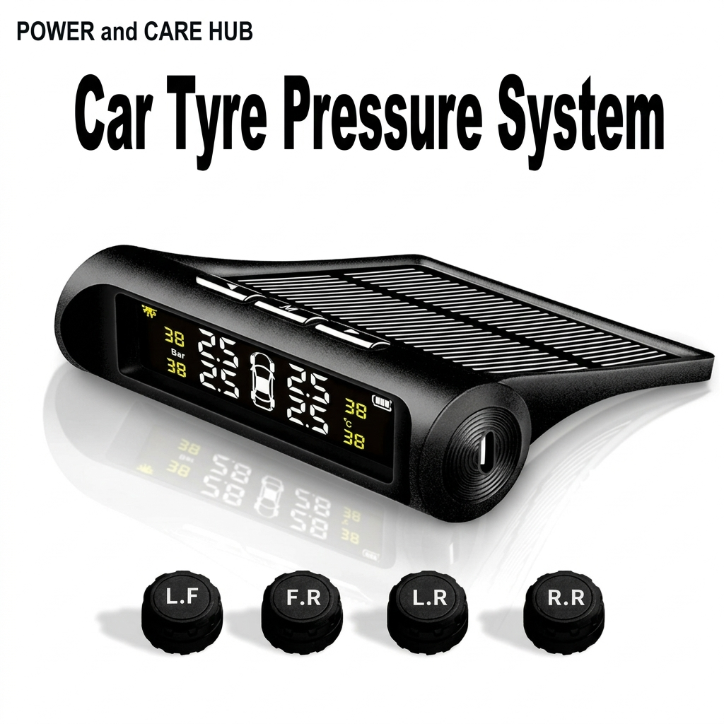 TPMS Tire Pressure Monitor System Alarm 4 Internal Sensor Temperature Gauge Meter Car Solar Power
