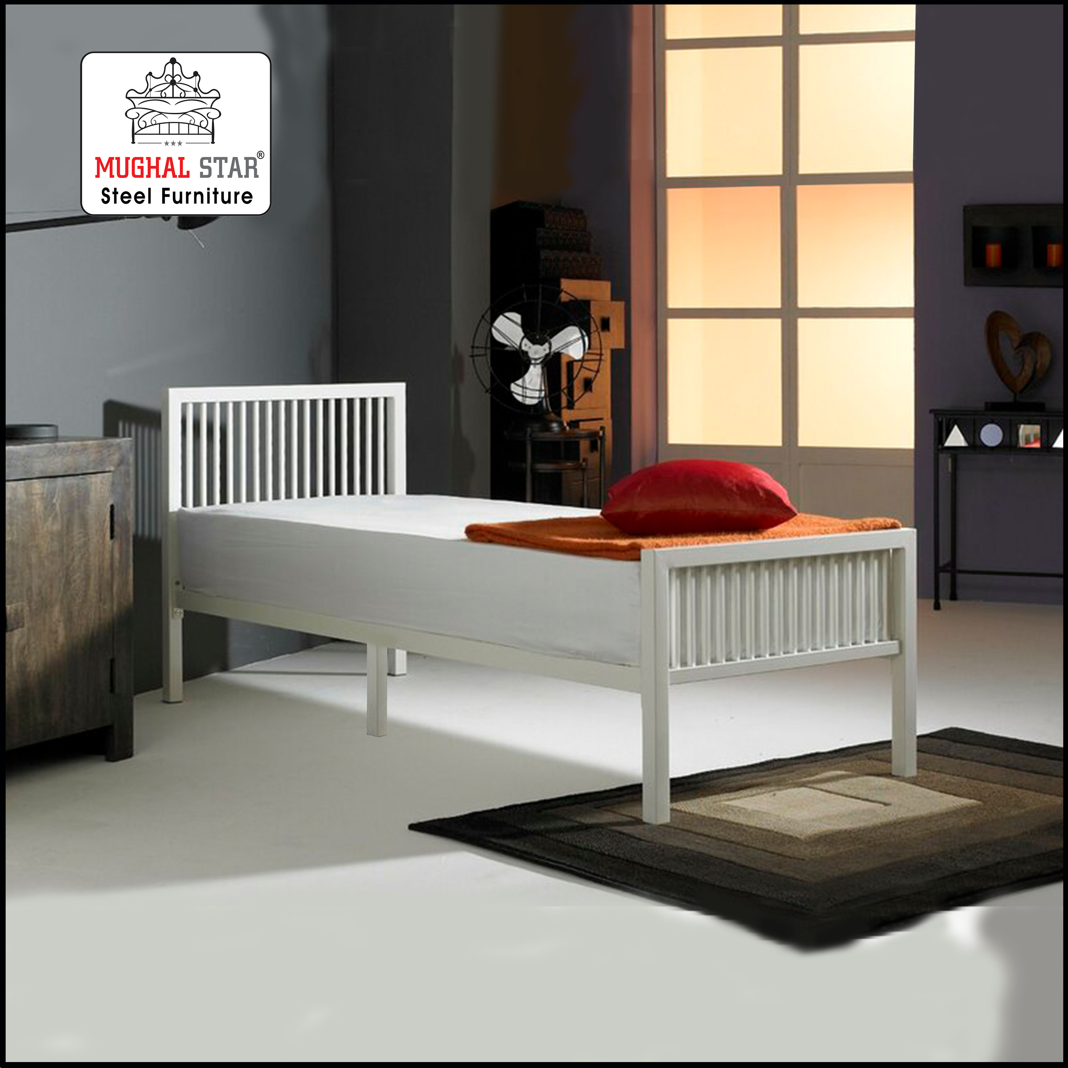 Comfort Bed Single/ Single bed/ Iron Bed/ Mughal Star Steel Furniture
