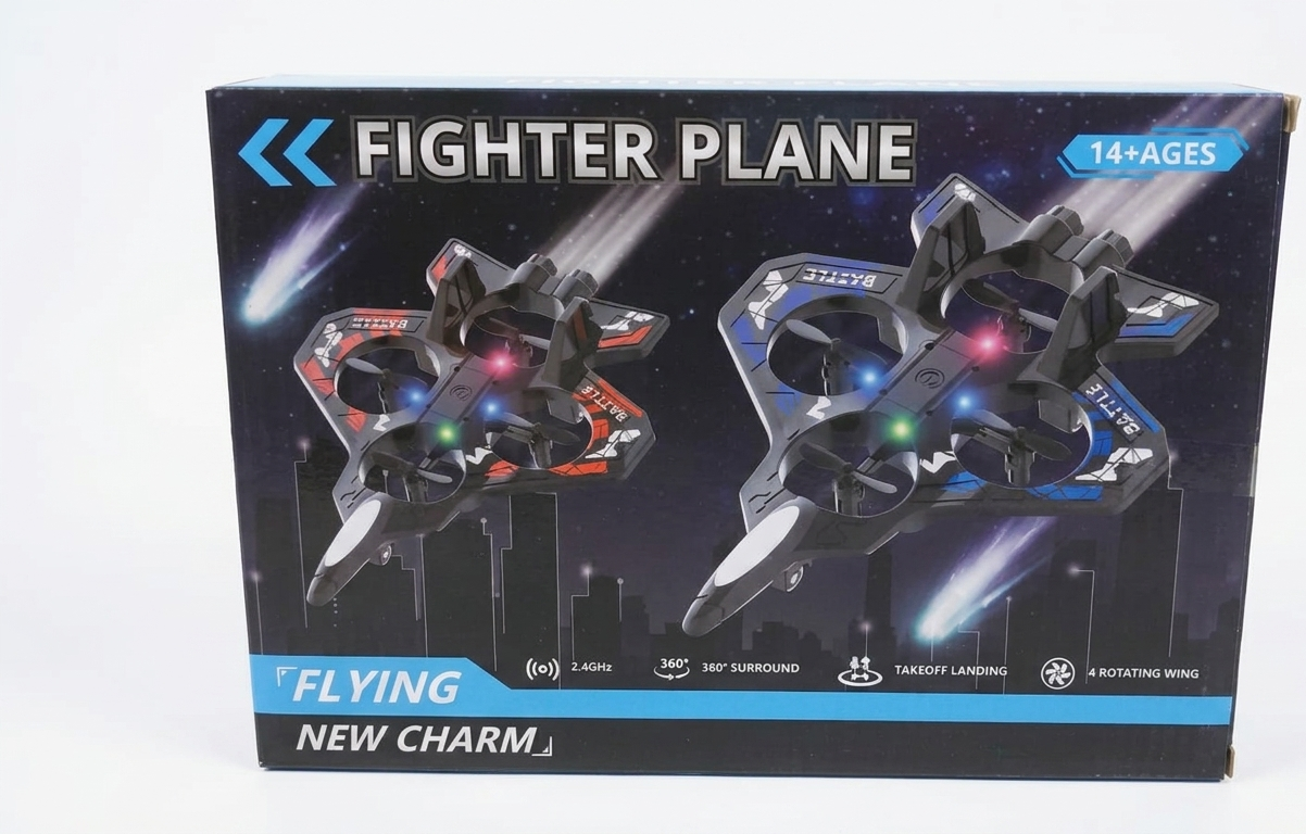Jet Rechargeable Remote Control Plane Toy with LED Lights | 2.4G Remote Control Flying Aircraft Drone Style Plane for Kids | Mini RC Airplane Toy with USB Charging | Indoor Outdoor Flying Fun Toy Gift for Boys | RC Jet Plane + 2 Toshiba Remote Cells Free