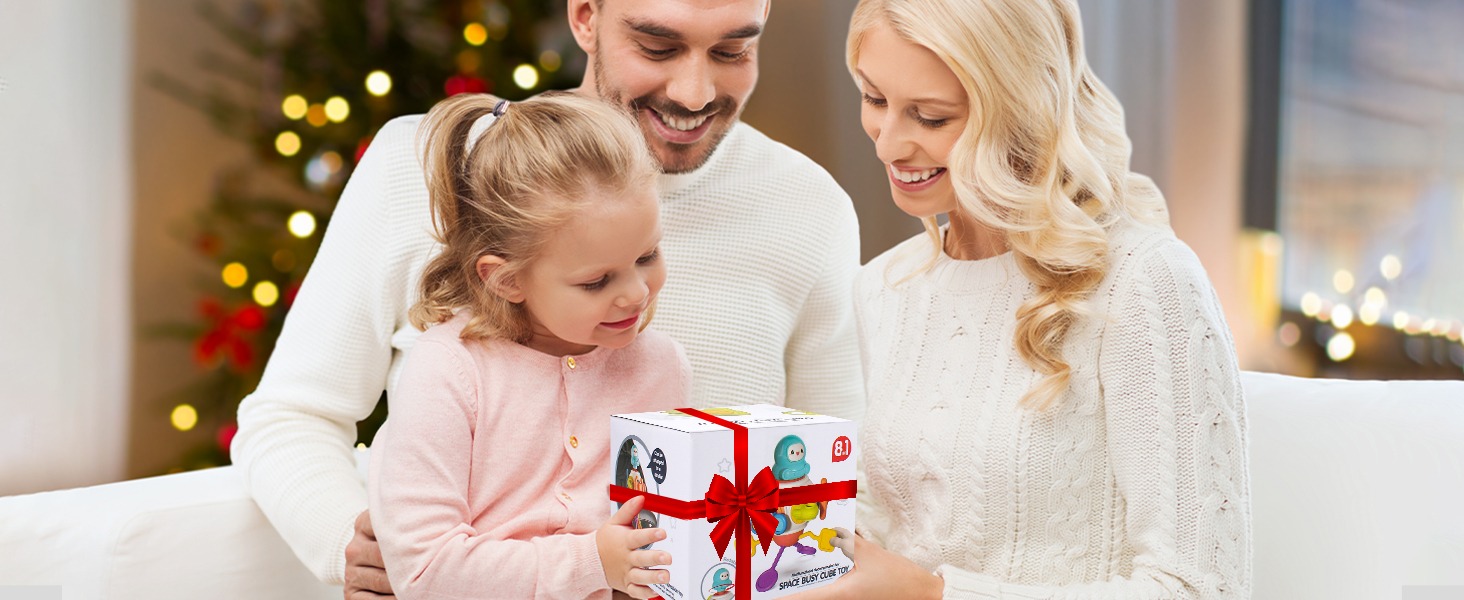 8 In 1 Activity Space Busy Cube Toys Sensory Fidget Motor Skills Early Development Toy